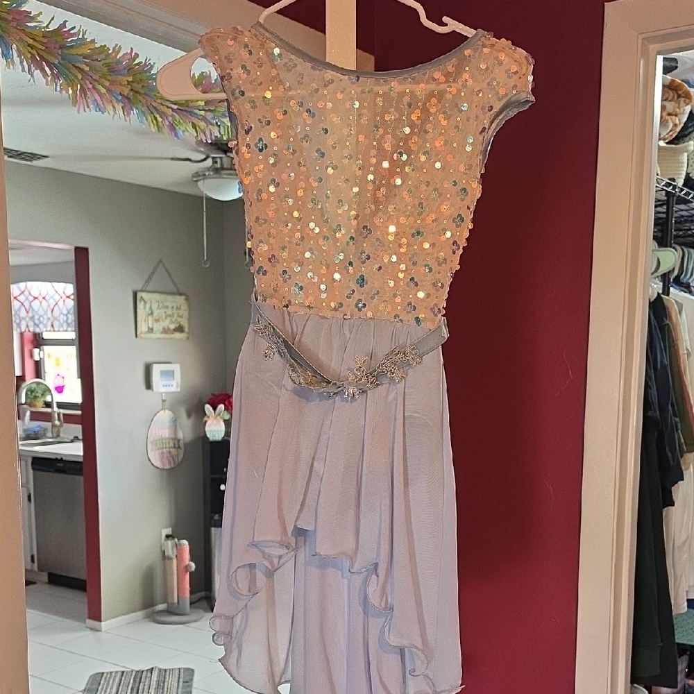 Weissman Light Blue Sequin Girls Party Dress
